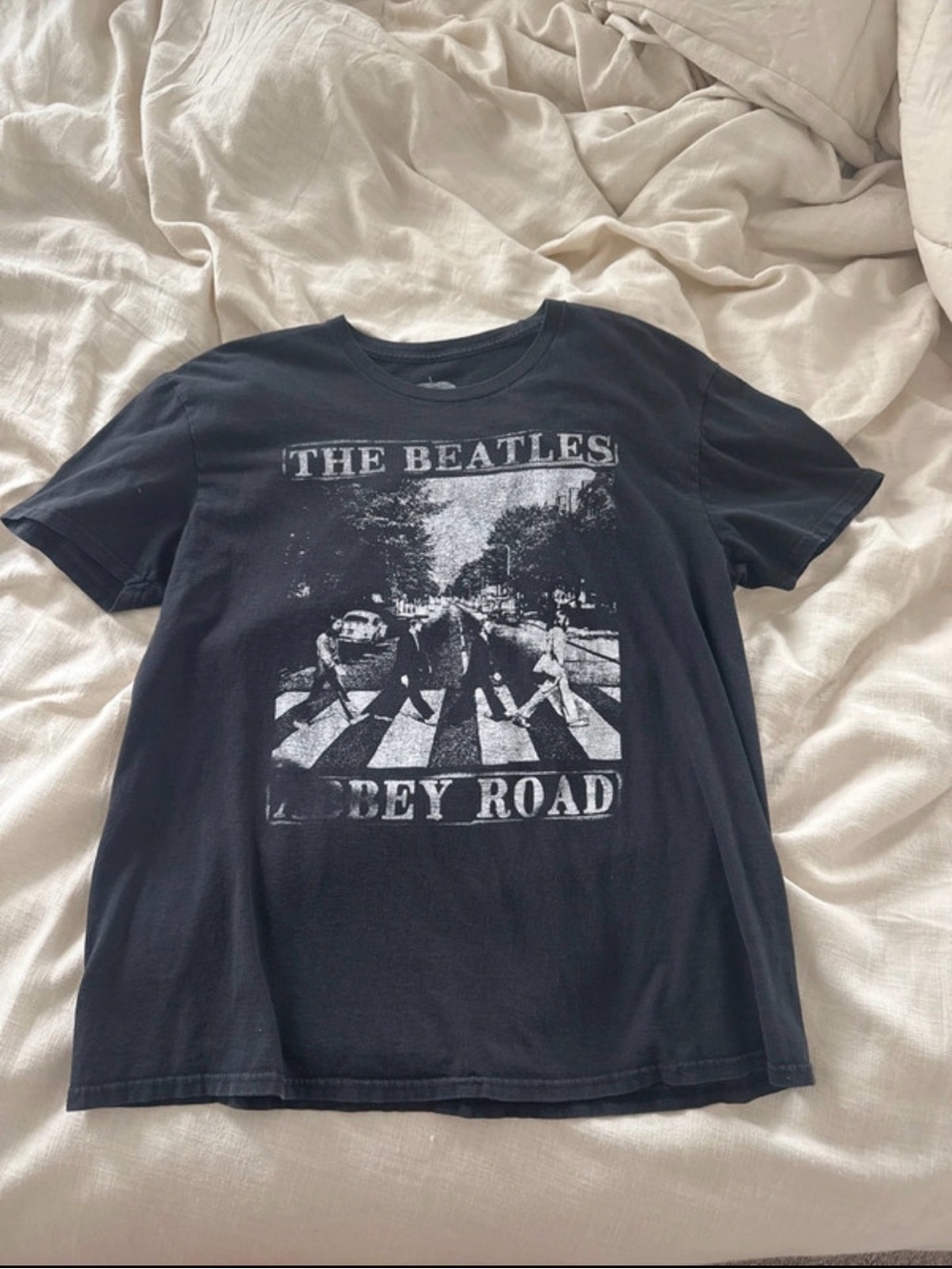Black The Beatles Graphic Tshirt